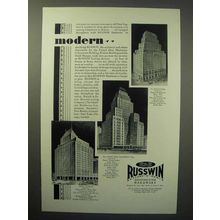 1930 Russwin Hardware Ad - Hotel Manger, Rollins Bldg