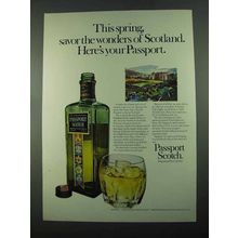 1969 Passport Scotch Ad - Savor Wonders of Scotland