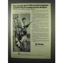 1975 Savage Model 30 Shotgun Ad - Magnum Chambering