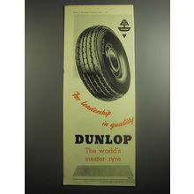 1948 Dunlop Tires Ad - For leadership