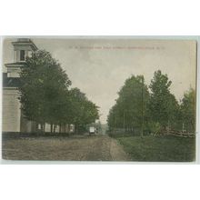 New York Cornwallville M E Church and Main St. Tree Lined Unpaved Road w/H~200