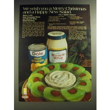 1974 Dole Sliced Pineapple and Kraft Miracle Whip Advertisement