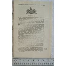 1875 Act of Parliament: Sanitary law Dublin