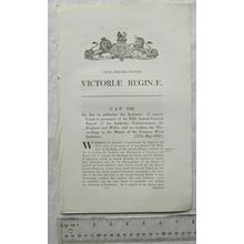 1850 Act of Parliament: Common Wood Inclosure with Places