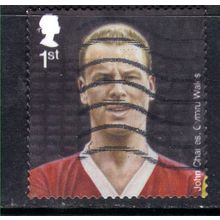GB 2014 QE2 Football Heroes John Charles used SG 3477 Self Adhes ( C922 )