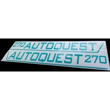 Talbot Express AUTOQUEST 270 Decal Sticker Graphics Elddis 23in Aqua Green