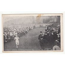L Courtin Winning the Harrow Marathon Race for Boys Postcard 1920 Middlesex