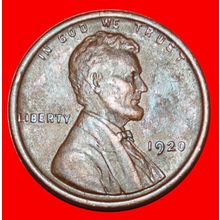 Ⰶ WHEAT PENNY 1909-1958: USA★1 CENT 1920! LINCOLN 1809-1865★LOW START★NO RESERV