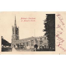 Postcard St. Michael’s Church, Bishop’s Stortford, Hertfordshire. Unposted