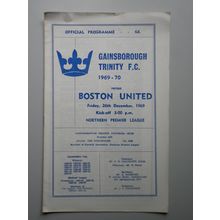 GAINSBOROUGH TRINITY v BOSTON UNITED Northern Premier League 26/12/1969