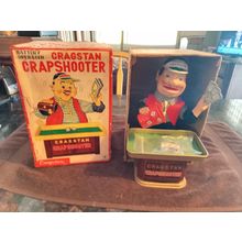Old Battery Operated Cragstan Crapshooter W/Box Great Condition Sold AS IS 1950s