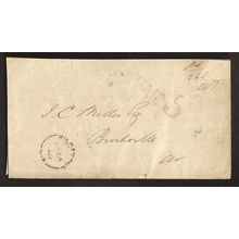 CANADA ! Stampless Kingston to Brockville 1865 PAID