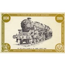 LMS Class 5 44981 Midland Railways Launch Train Postcard