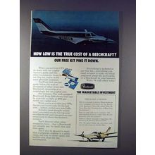 1974 Beechcraft Duke B60 Plane Ad - Low True Cost