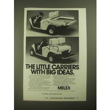 1987 Melex Utility Vehicles Ad - The Little Carriers With Big Ideas