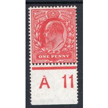 sg273 Harrisons 1d deep rose-red A11 control m/mint (R1804)