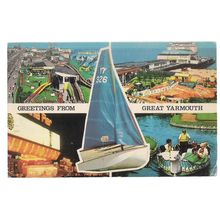 GREAT YARMOUTH, NORFOLK multiview used postcard not posted Sapphire card =