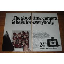 1972 Polaroid Square Shooter 2 Camera Ad - The good time camera is here