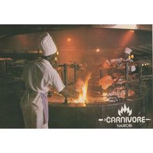 Roasting Pit Chef Carnivore Restaurant Nairobi African Postcard