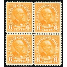 558, Mint NH 6¢ Block of Four VERY ATTRACTIVE! Cat $260.00 - Stuart Katz
