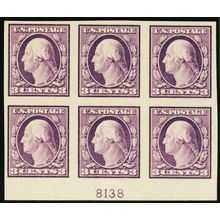 483, Mint XF LH 3¢ Plate Block of Six Stamps Cat $125.00 -*- Stuart Katz