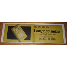 1971 Pall Mall Gold 100's Cigarettes Ad - longer.. yet milder