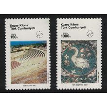 Turkish Cyprus Tourism 2v 1990 MNH SG#286-287