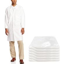 Disposable SF Lab Coats. Pack of 30 White Medium Polypropylene 40 gsm Work Go...