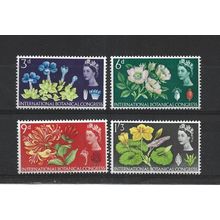 GB.Tenth Int Botanical Congress set of 4.Phosphor Issue.Mounted Mint.Jul25