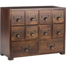 Traditional Card Catalog Solid Wood Small Chinese Medicine Small Curio Cabinet L