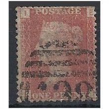 1858 SG43 1d Red Plate 147 Good/Fine Used Check Letters "EI" ...