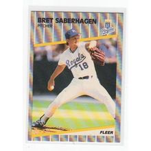 1989 Fleer Bret Saberhagen baseball card #291 – Royals