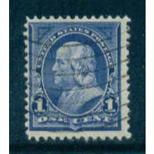 Used 264 1c Benjamin Franklin Barely Clears M02807