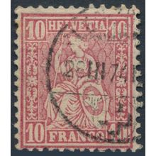 Helvetia: 10c - Switzerland 1867 - FH - MiNr 30 (A)