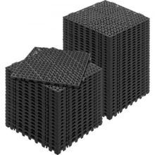 Interlocking Tile 50PCS Black, Drainage Tiles 12" x 12" Splicing, Soft PVC I...