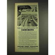 1948 Portland Cement Ad - Save Gold Paving With