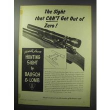 1950 Bausch & Lomb Hunting Sight Ad!