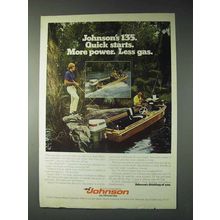 1973 Johnson 135 Outboard Motor Ad - Quick Starts