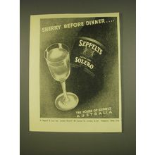 1955 Seppelts Solero Sherry Ad - Sherry before dinner