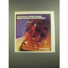 1985 Winchester Ammunition Ad - Our new ball powder manual makes for some