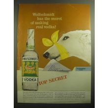 1959 Wolfschmidt's Vodka Ad - Wolfschmidt has the secret of making real vodka
