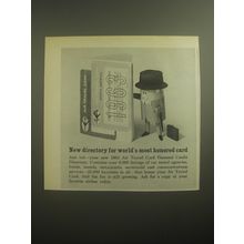 1963 Air Travel Card Personal Credit Directory Advertisement