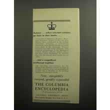1951 Columbia University Press Ad - The Columbia Encyclopedia - Autumn