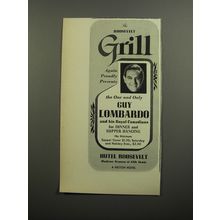 1952 Hotel Roosevelt Advertisement - Guy Lombardo