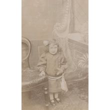 Small Miss Posh Childrens Designer Clothes Antique Real Photo Postcard