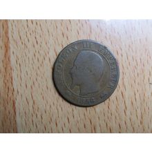 France 1856D Napoleon III 5 Centimes Coin