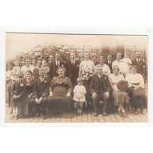 Large Group of People Postcard Publisher Hunters Buxton