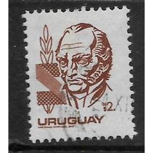 URUGUAY 1980 2p BROWN JOSE ARTIGAS SG 1754 FINE USED#