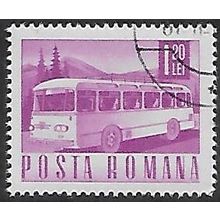 Romania Mi 2646: 1 L. 20 bright reddish violet Defin.: Motorcoach, comb p. 13½