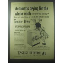 1954 English Electric Tumbler Dryer Advertisement - Automatic drying